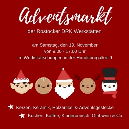 Einladung zum 12. Adventsmarkt der Rostocker DRK Werkstätten gGmbH