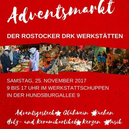 Einladung zum 13. Adventsmarkt der Rostocker DRK Werkstätten gGmbH